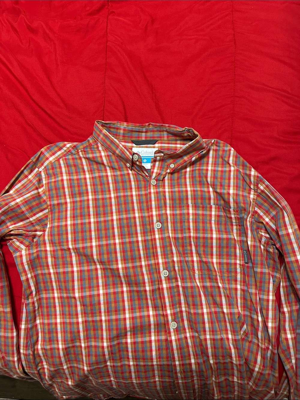 Columbia Men's Multicolor Plaid Button-Down Shirt